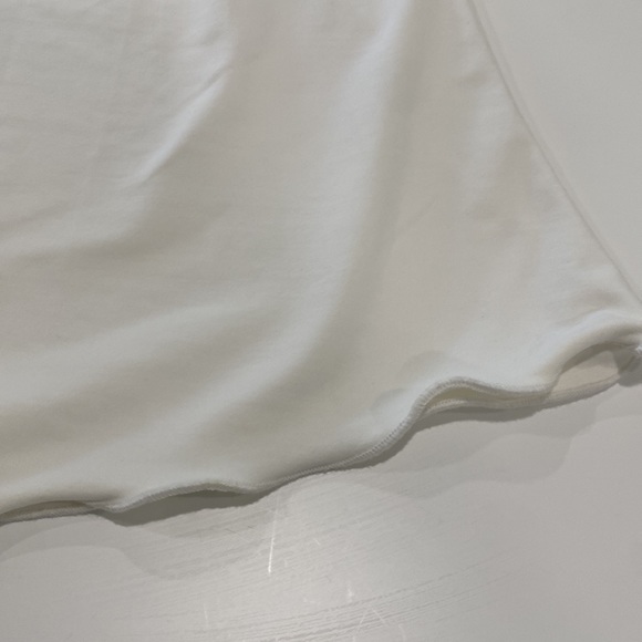 Denise Cronwall tennis tank top with sheer and floral trim size large - Picture 6 of 8